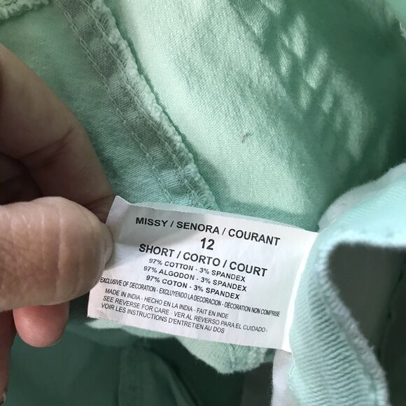 Gloria Vanderbilt Denim Jeans ~ Sz 12 ~ Green ~ High Rise ~ 27" Inseam - Picture 7 of 7